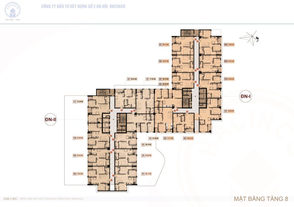 mặt bằng chung cư hà nội center point tầng 8