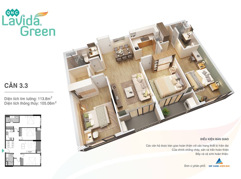 thiết kế căn hộ chung cư lavida green phố nối