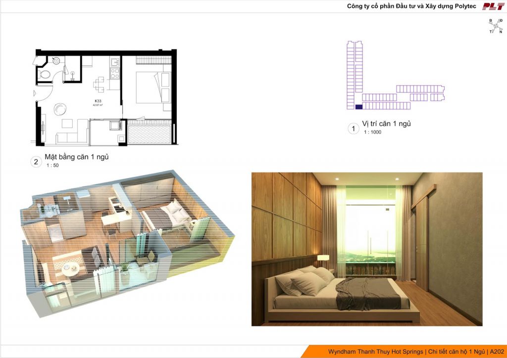 thiết kế căn hộ 1 ngủ wyndham lynn times thanh thủy