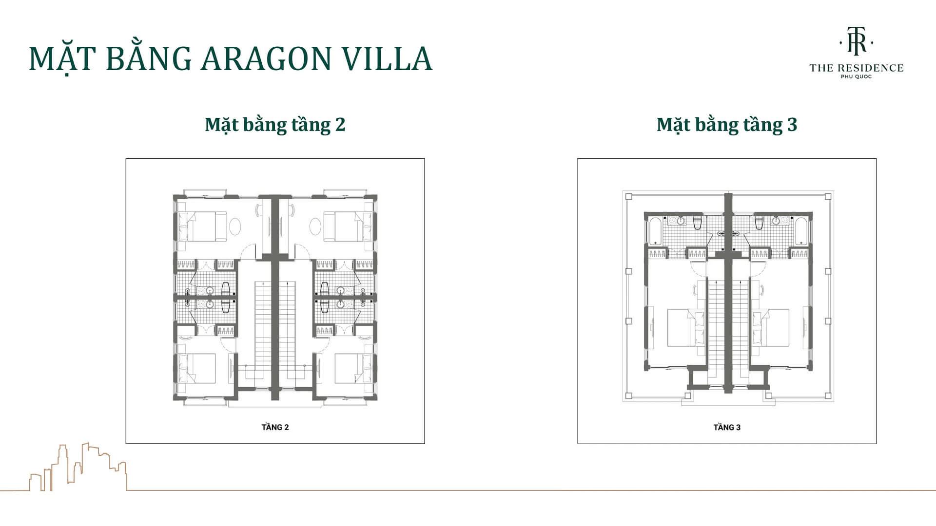 mặt bằng villa aragon