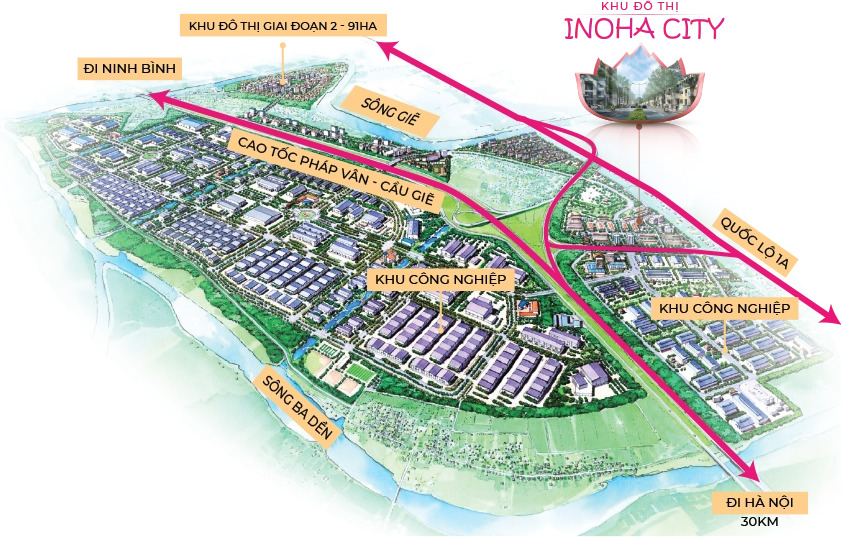 vị trí dự án inoha city phú xuyên hà nội