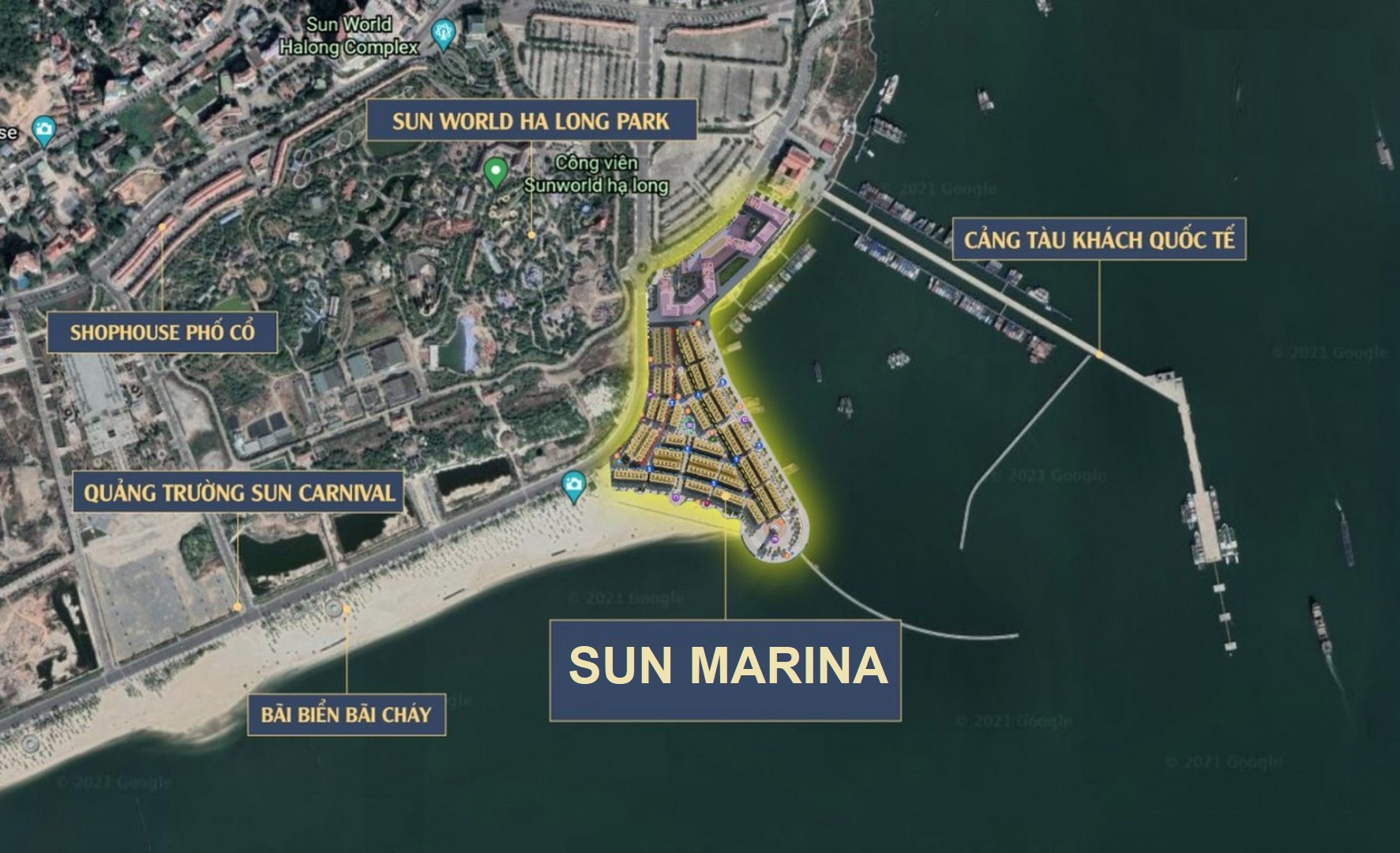 vị trí dự án sun marina town hạ long