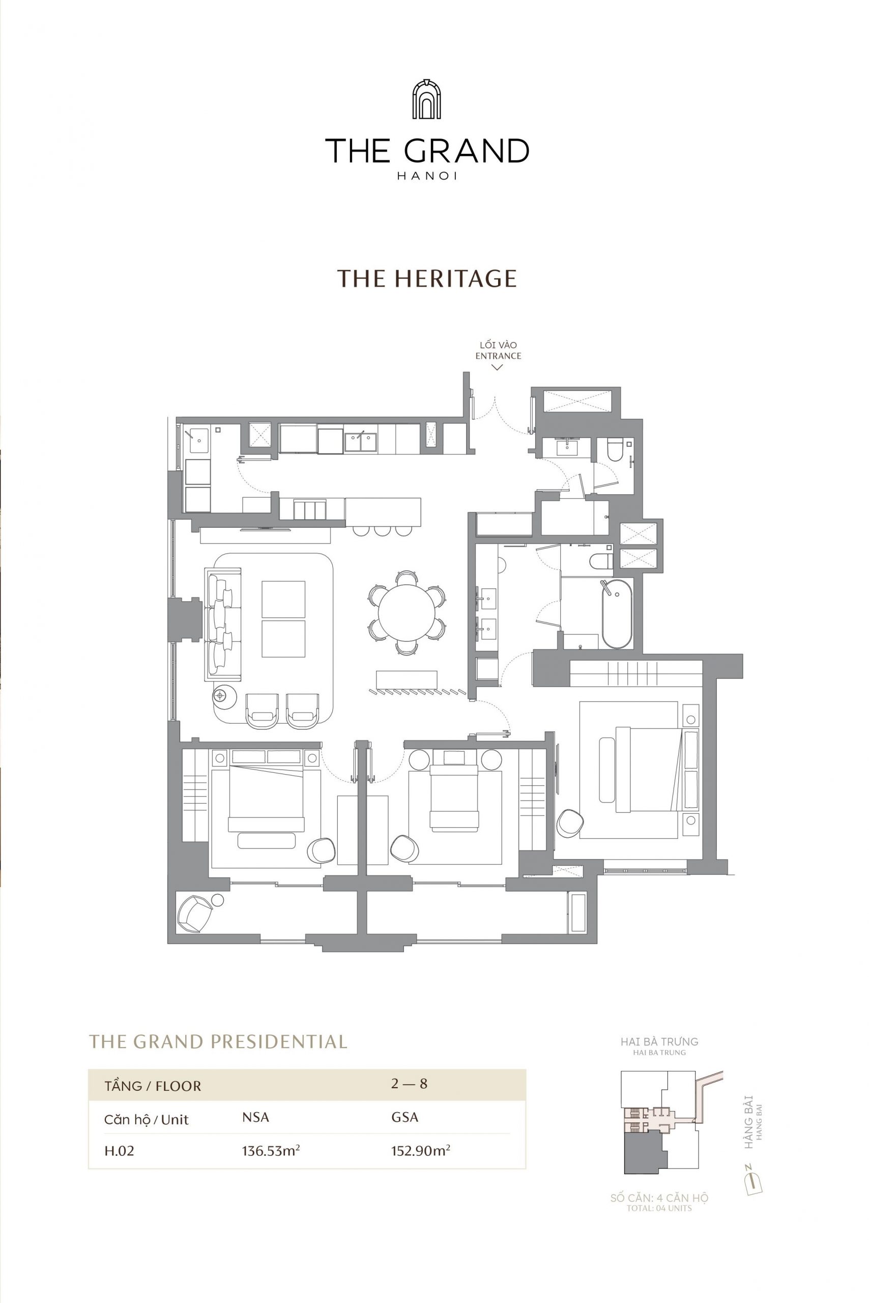 thiết kế căn hộ the heritage 2