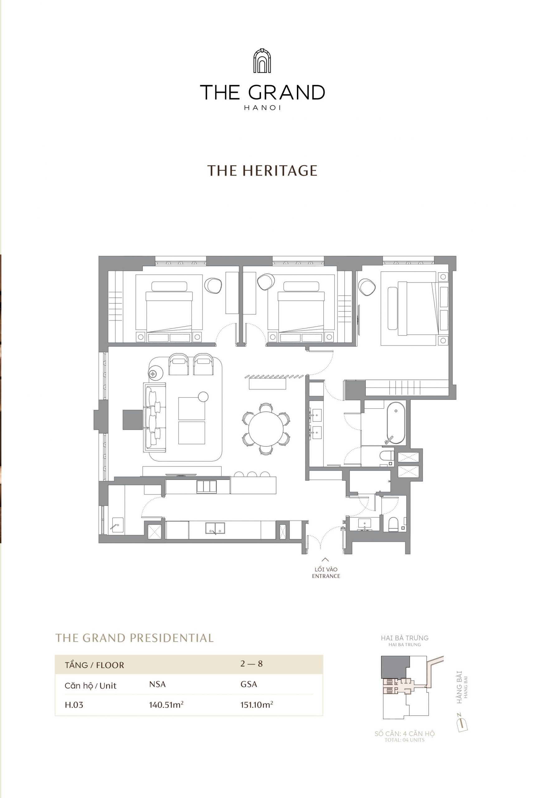 thiết kế căn hộ the heritage 3