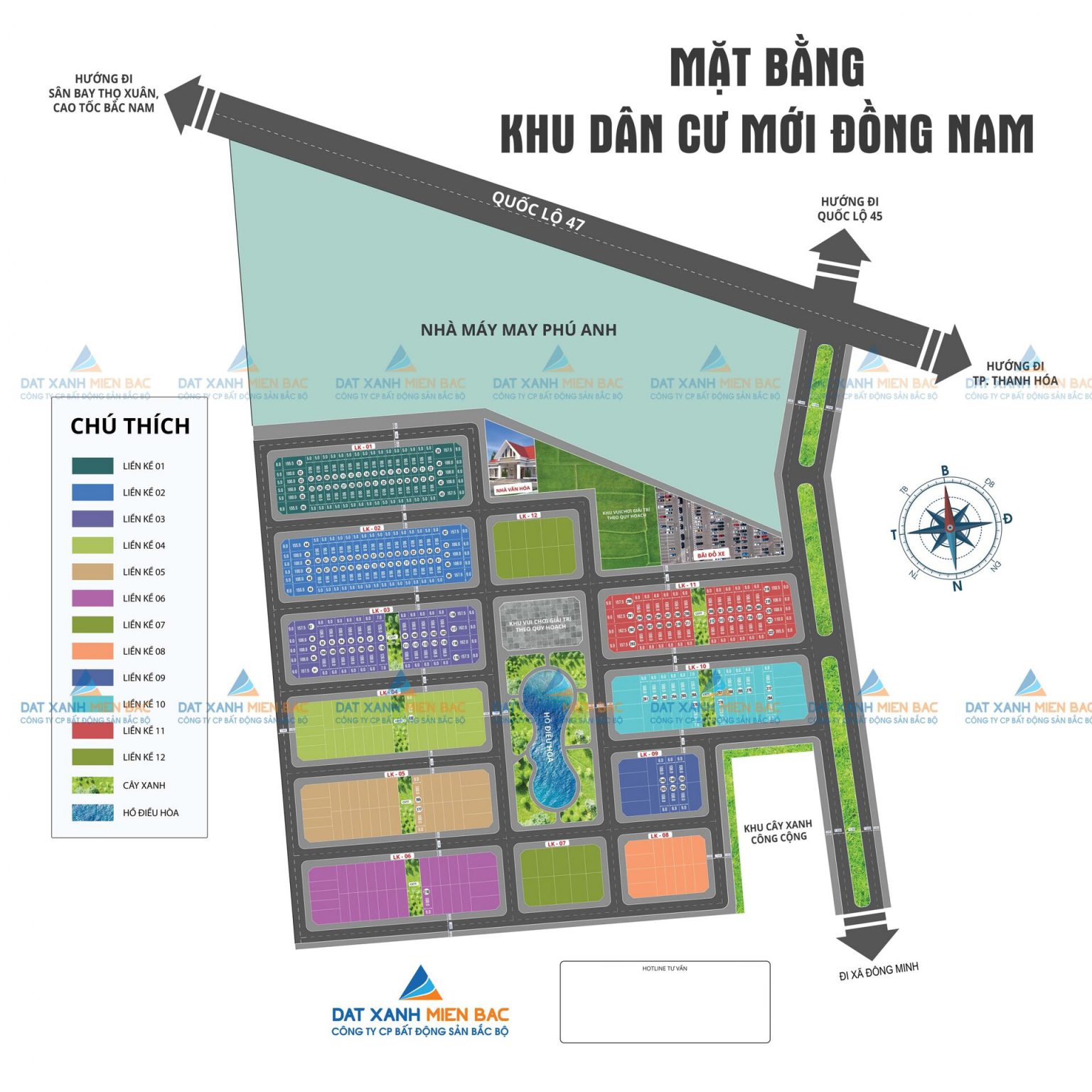mặt bằng dự án đồng nam residence đông khê đông sơn