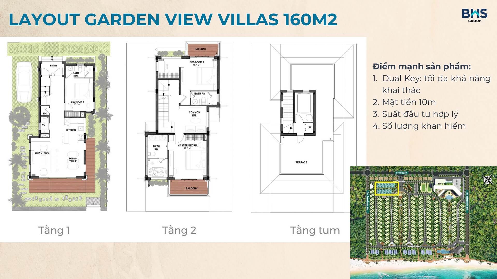 thiết kế garden villas dự án wyndham garden sonasea vân đồn