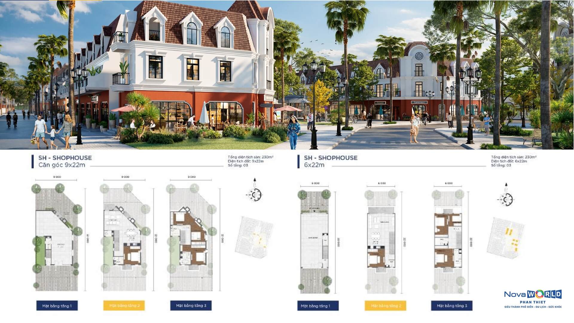 thiết kế shophouse dự án ocean residence novaworld phan thiết