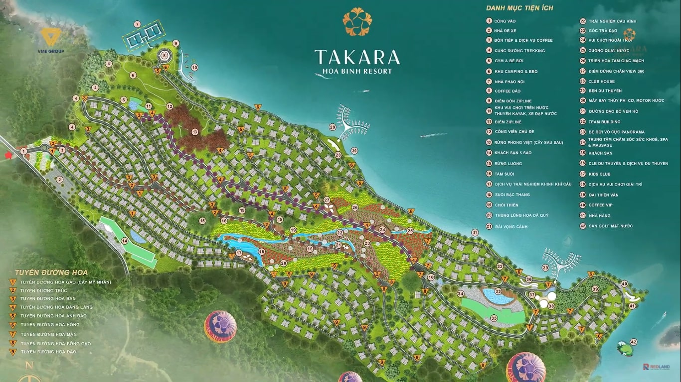 mặt bằng dự án takara hòa bình resort đà bắc
