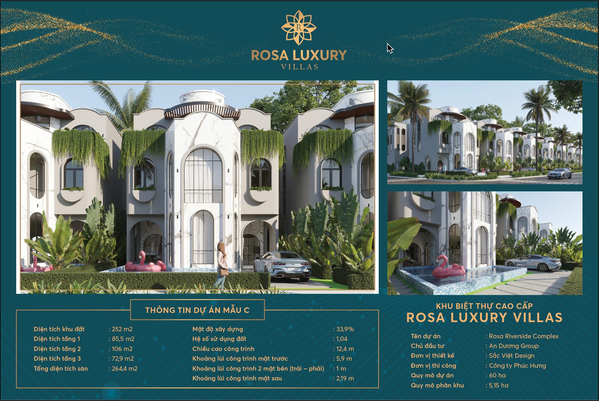 thiết kế biệt thự rosa luxury villas quảng nam mẫu c