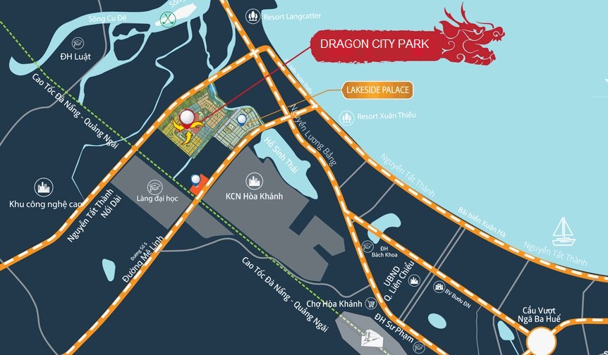 vị trí dự án dragon city park đà nẵng