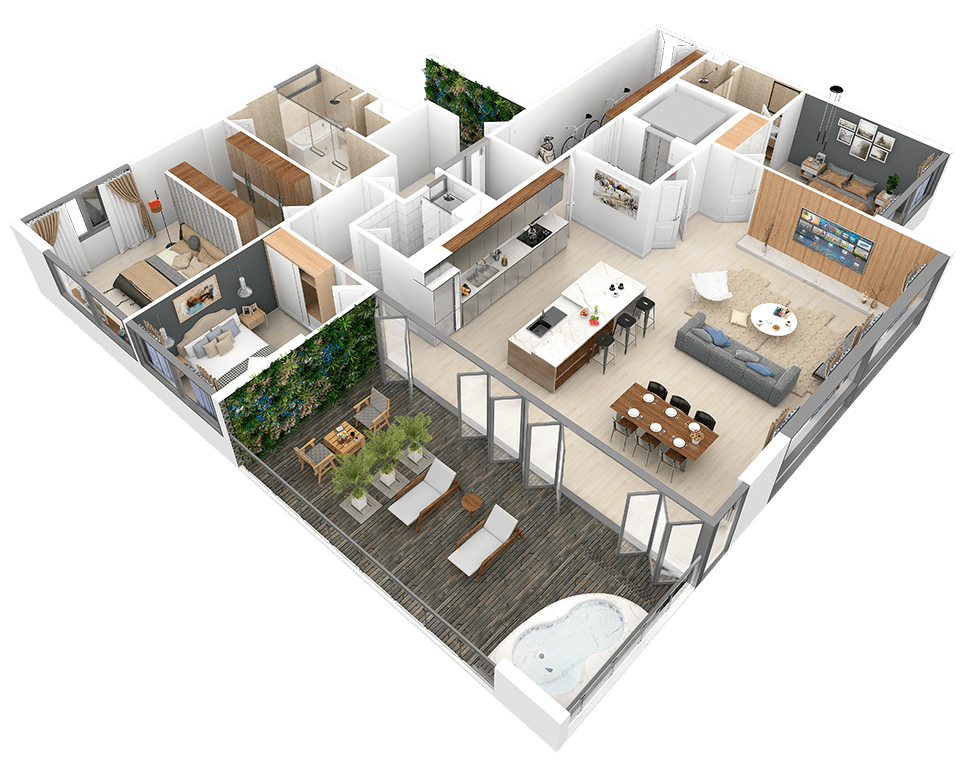 thiết kế căn hộ meraki residences ecopark