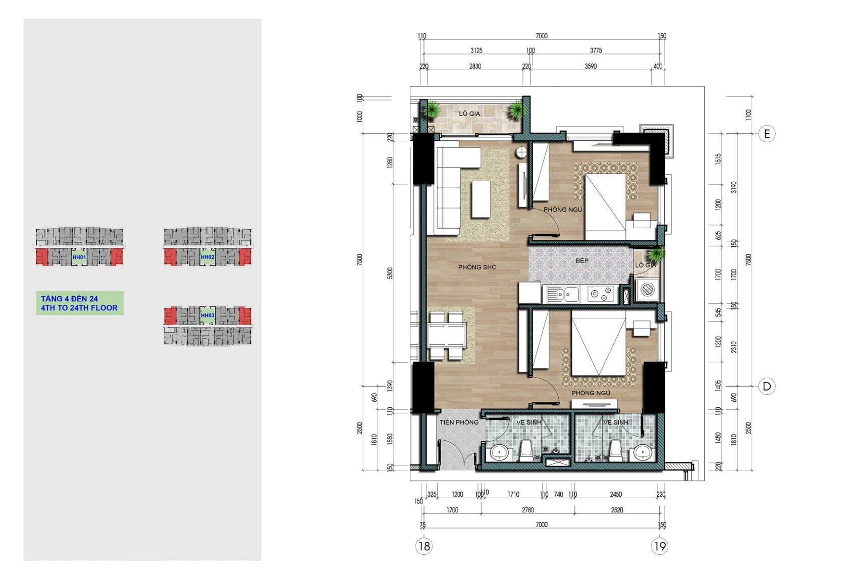 thiết kế căn hộ jade square cổ nhuế