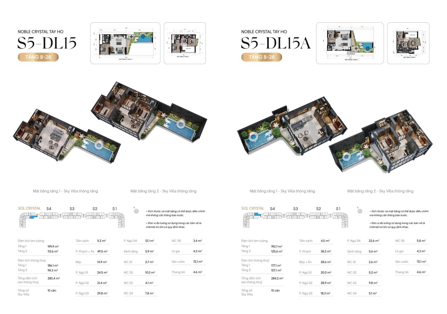 thiết kế sky villa noble crystal ciputra