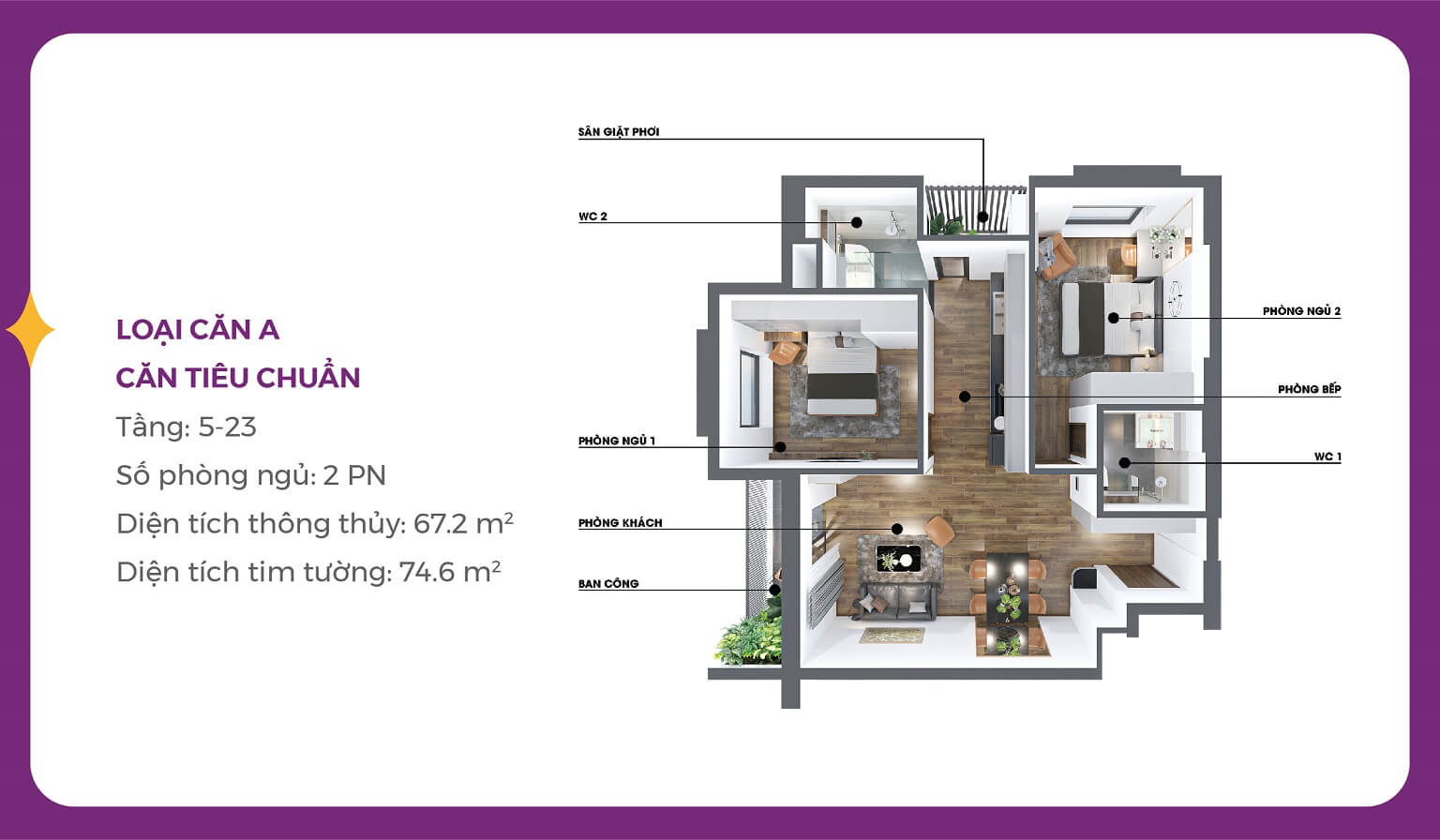 thiết kế căn hộ mia center point đà nẵng