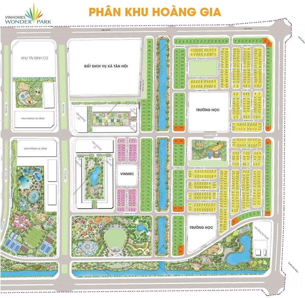 phân khu hoàng gia dự án vinhomes wonder city