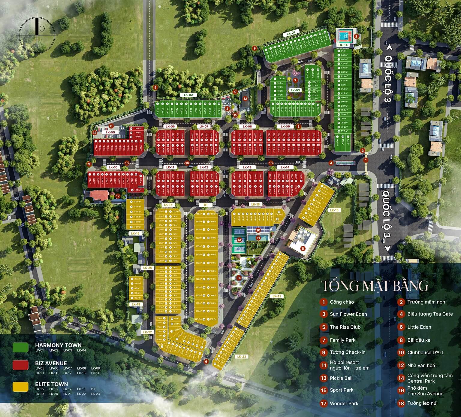 mặt bằng dự án phổ yên city rise thái nguyên