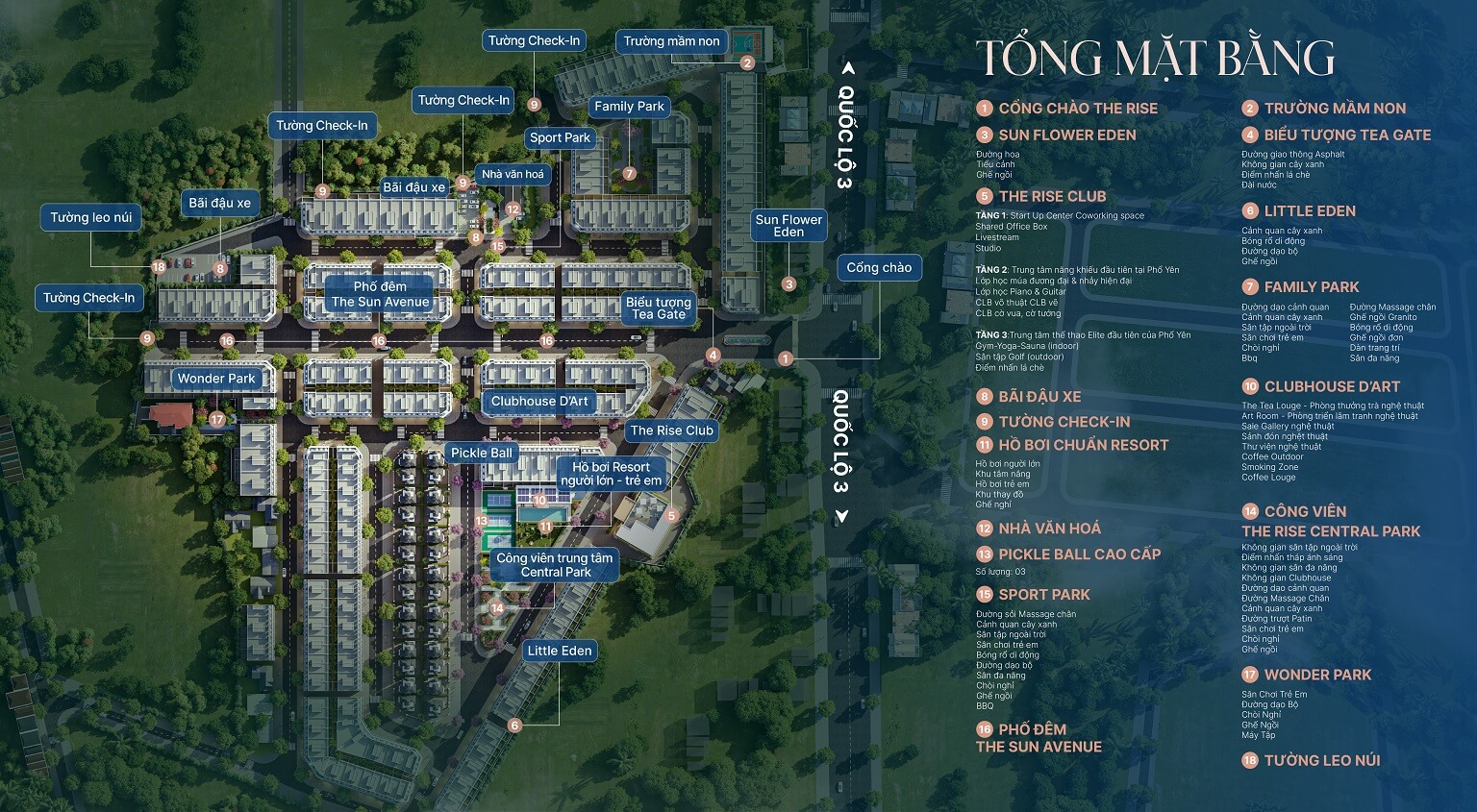 tiện ích dự án phổ yên city rise thái nguyên