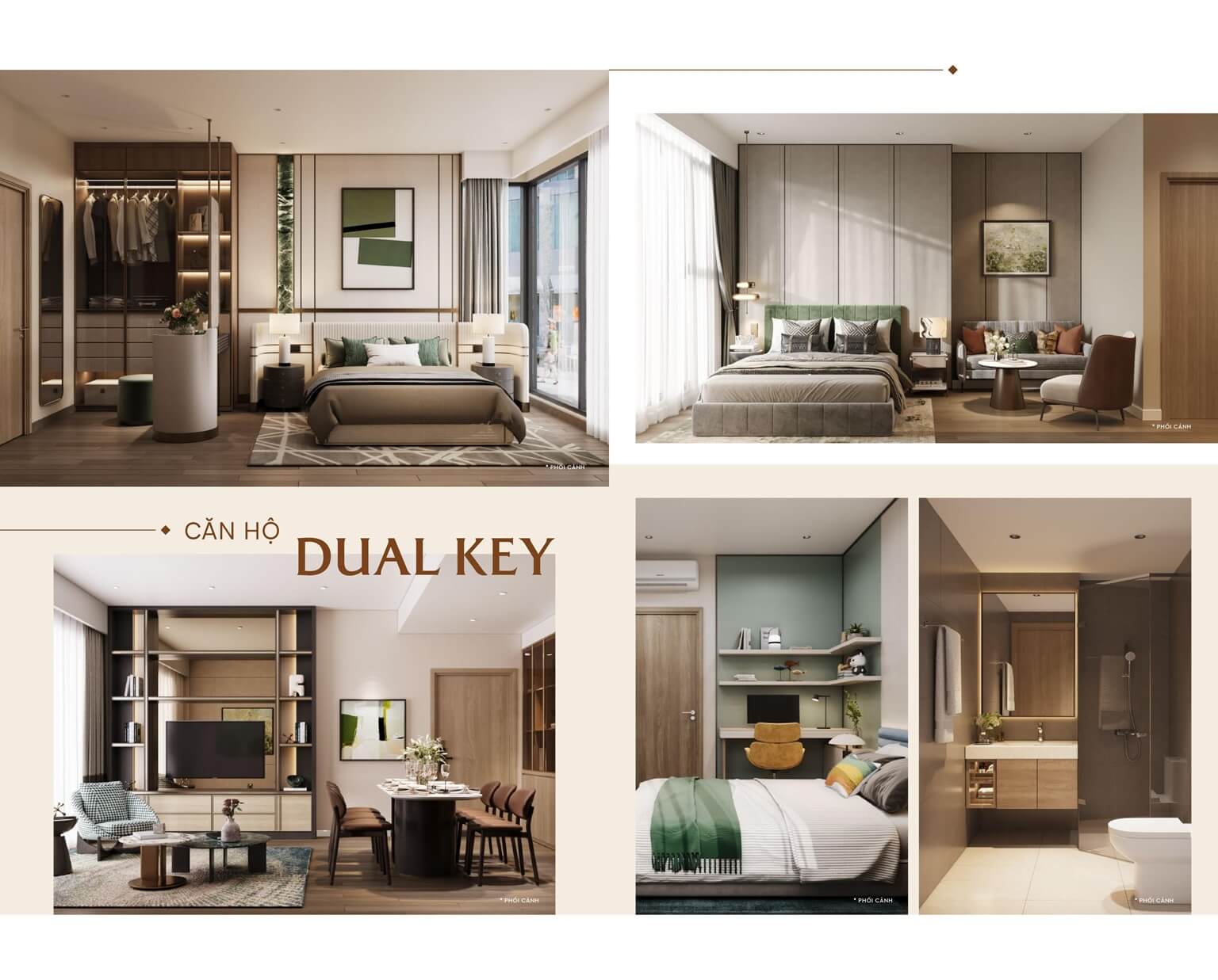 thiết kế căn hộ dual key masteri rivera đà nẵng