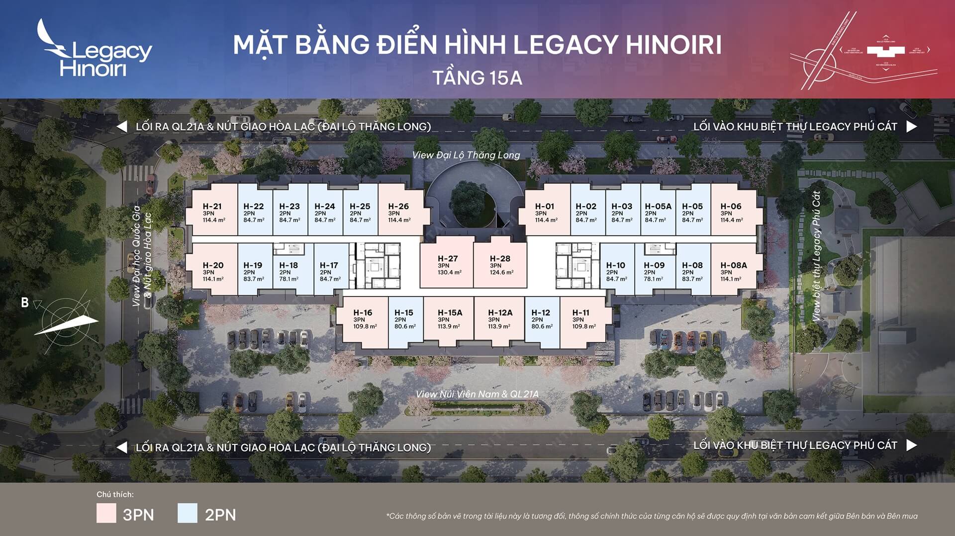 mặt bằng dự án legacy hinoiri phú cát hòa lạc