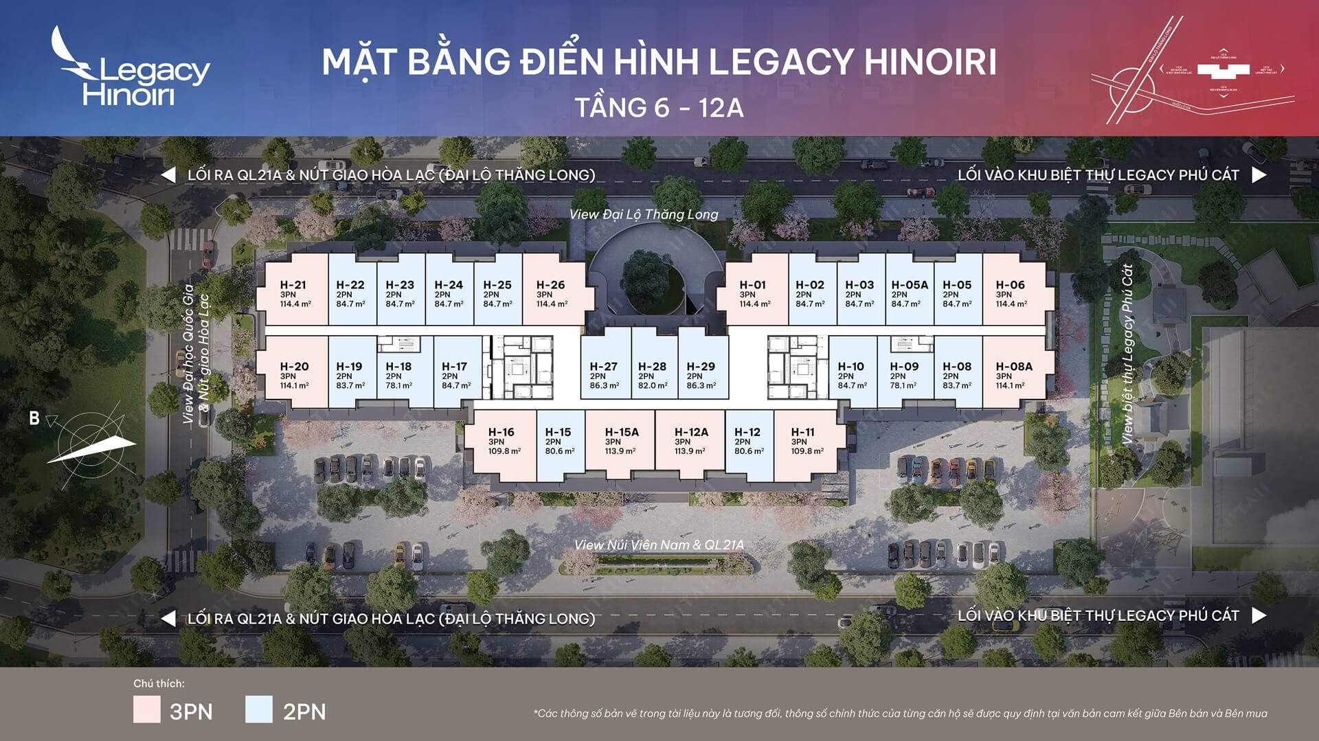 mặt bằng dự án legacy hinoiri phú cát hòa lạc