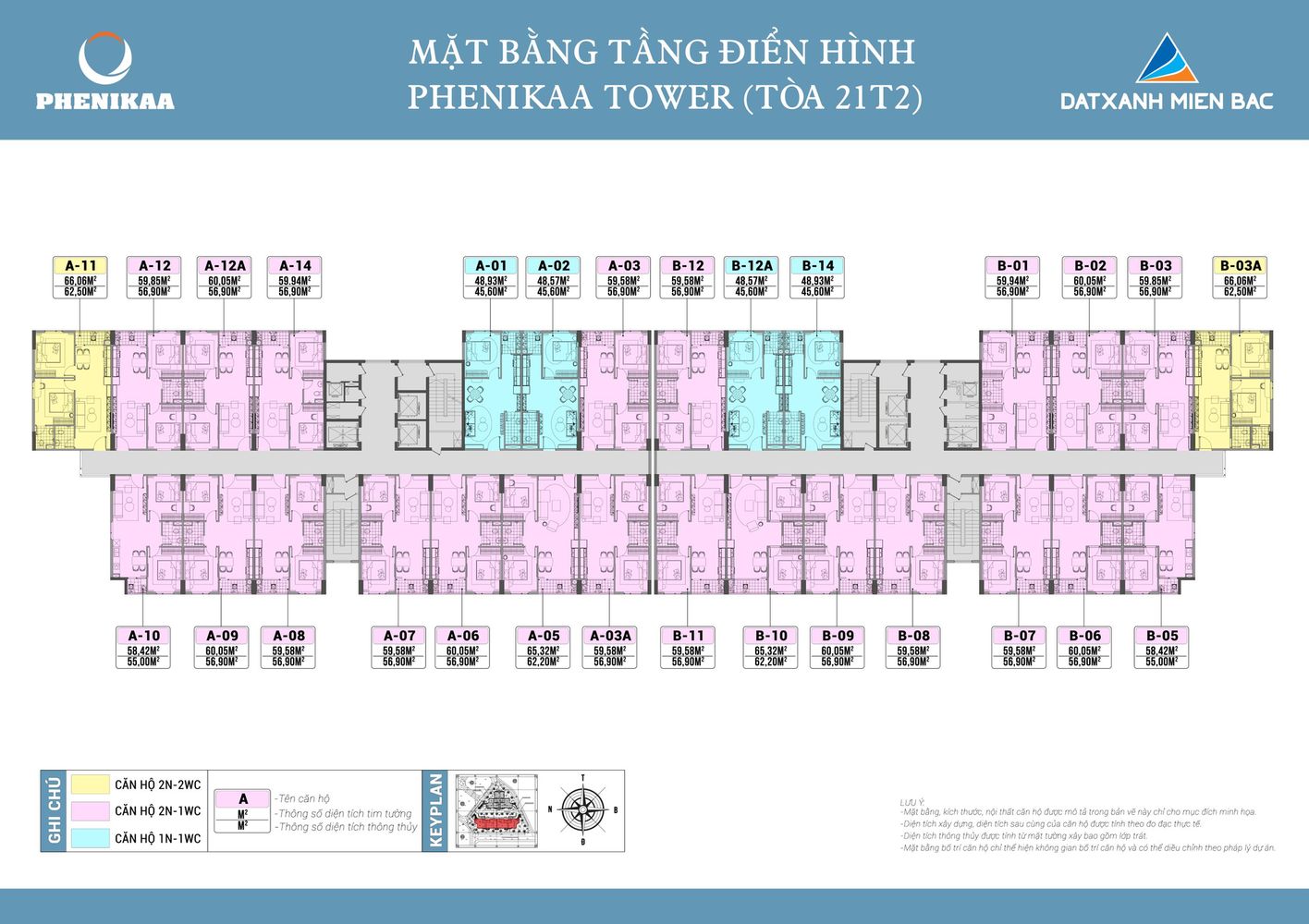 mặt bằng dự án phenikka tower hòa lạc