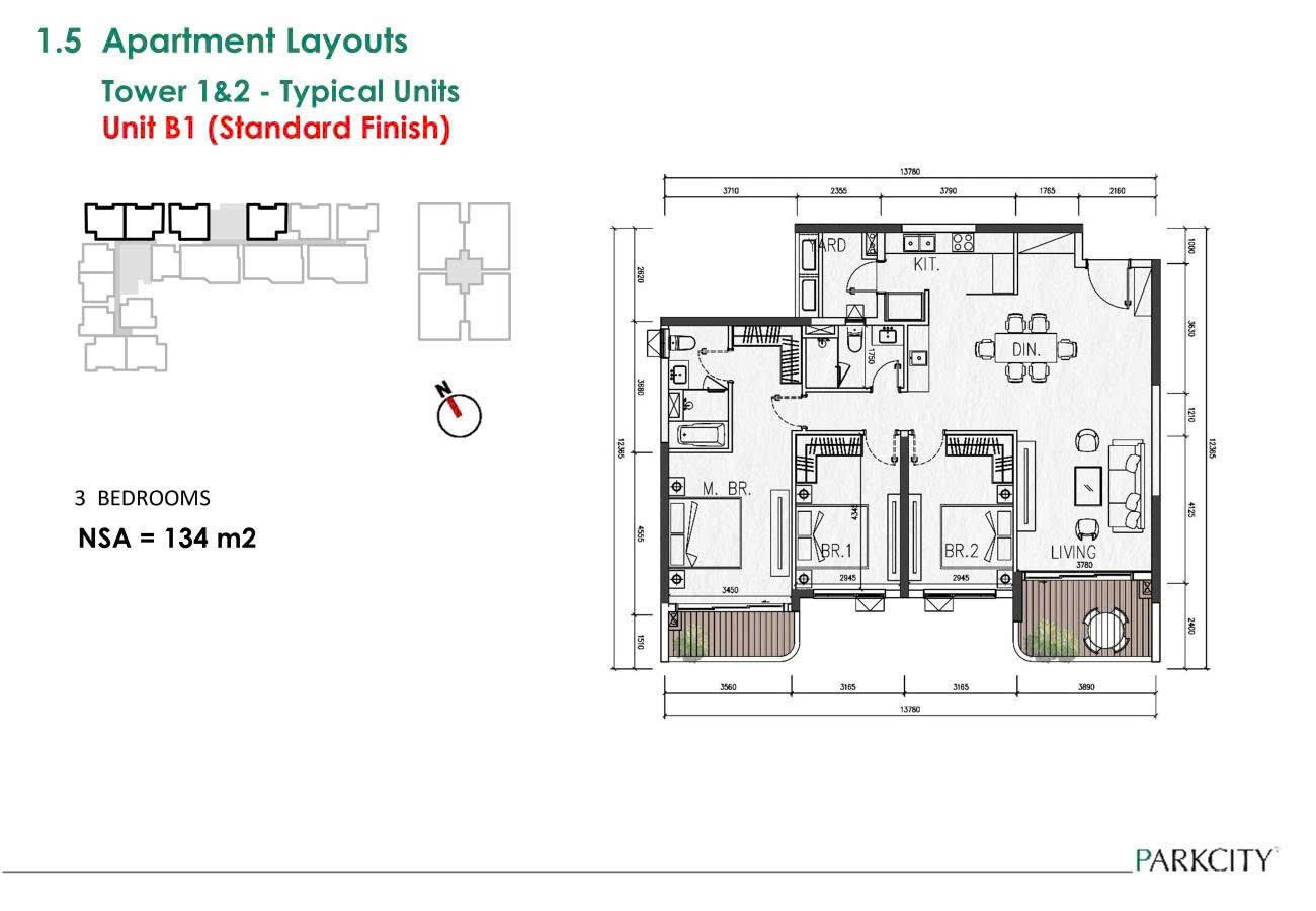 thiết kế căn hộ parc regent hà đông