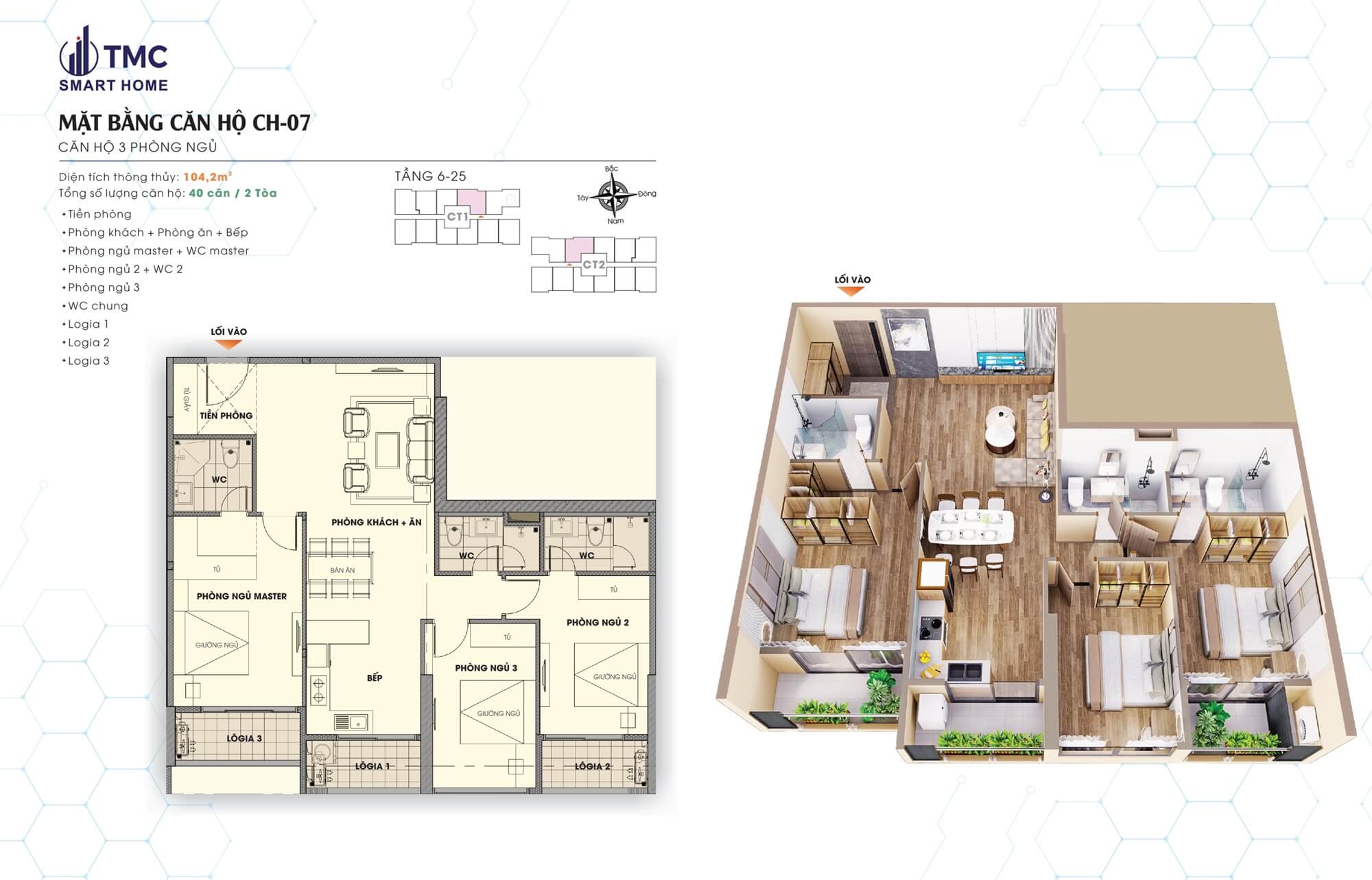thiết kế căn hộ tmc smart home
