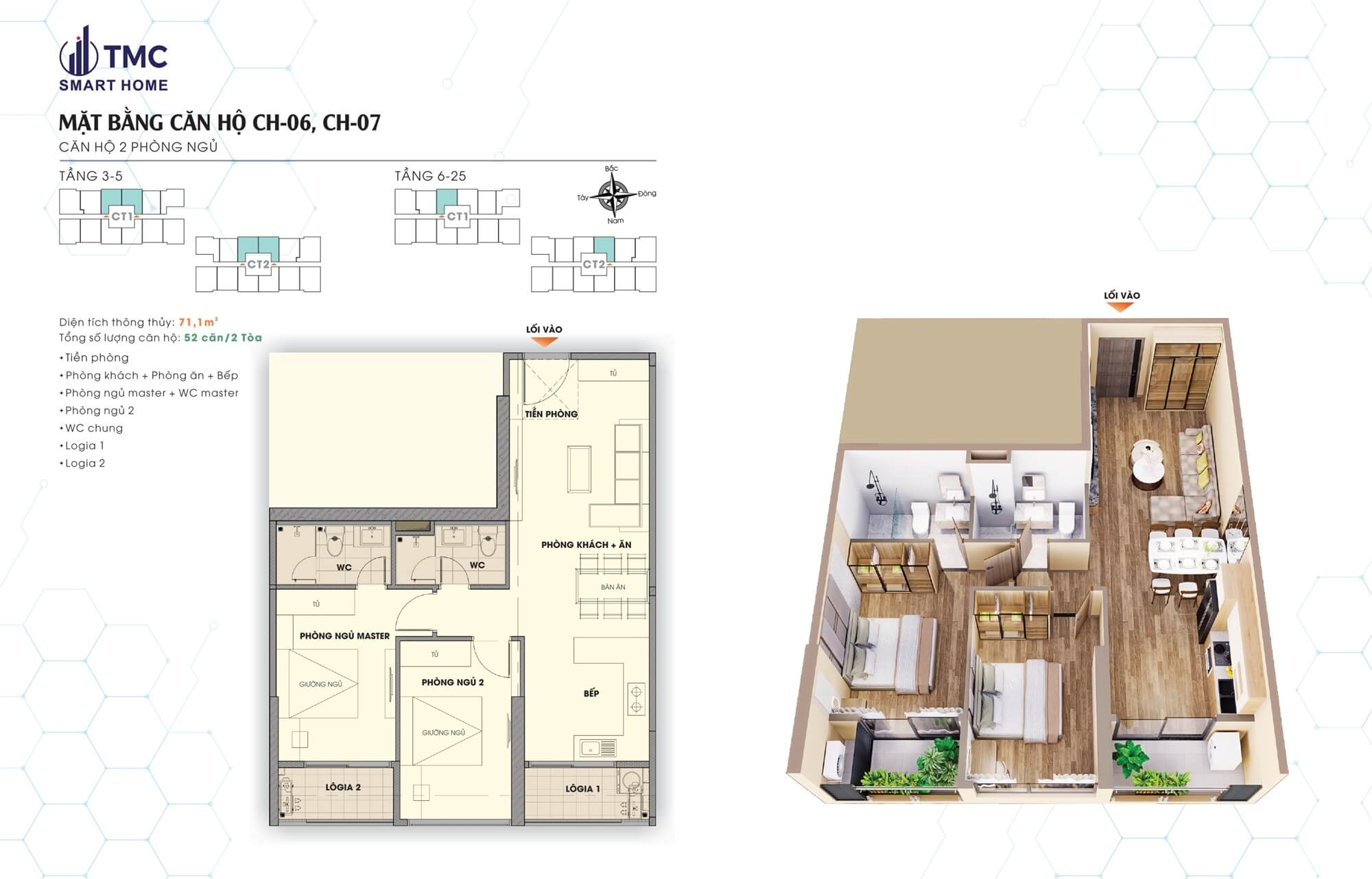 thiết kế căn hộ tmc smart home