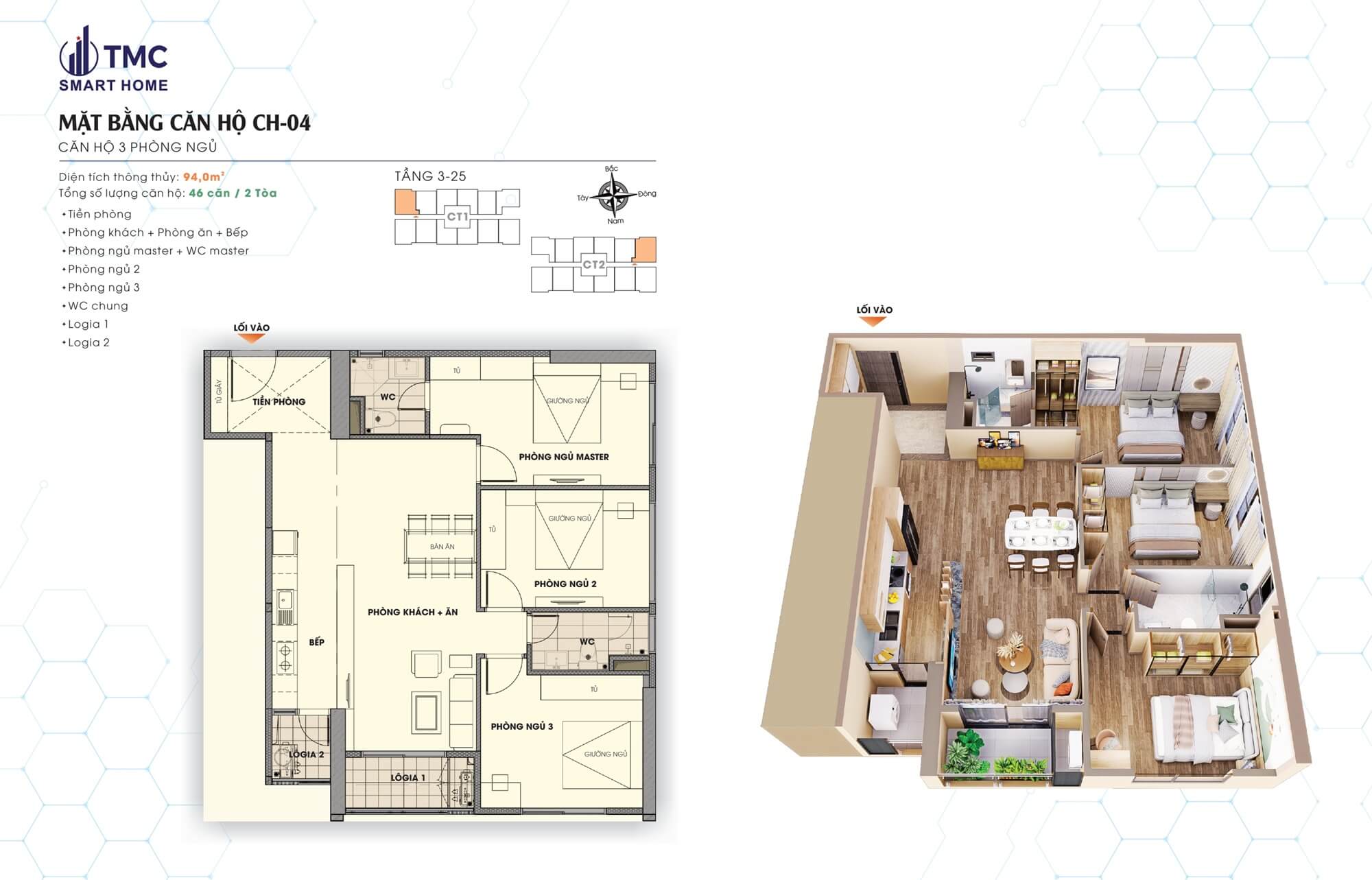 thiết kế căn hộ tmc smart home