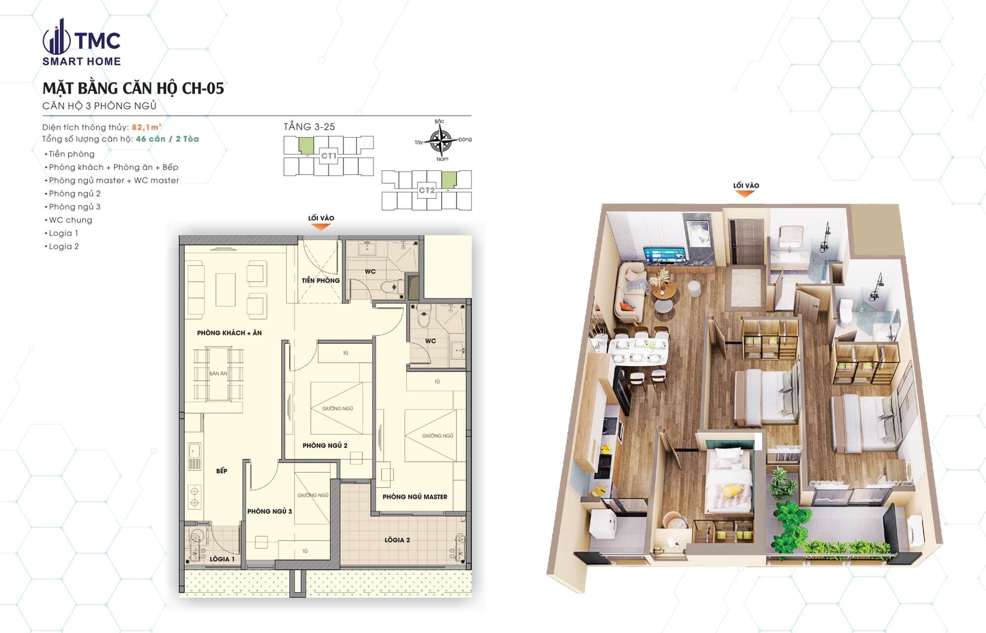 thiết kế căn hộ tmc smart home