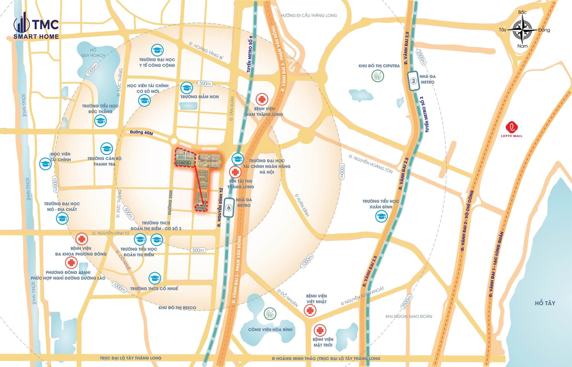 vị trí dự án tmc smart home cổ nhuế
