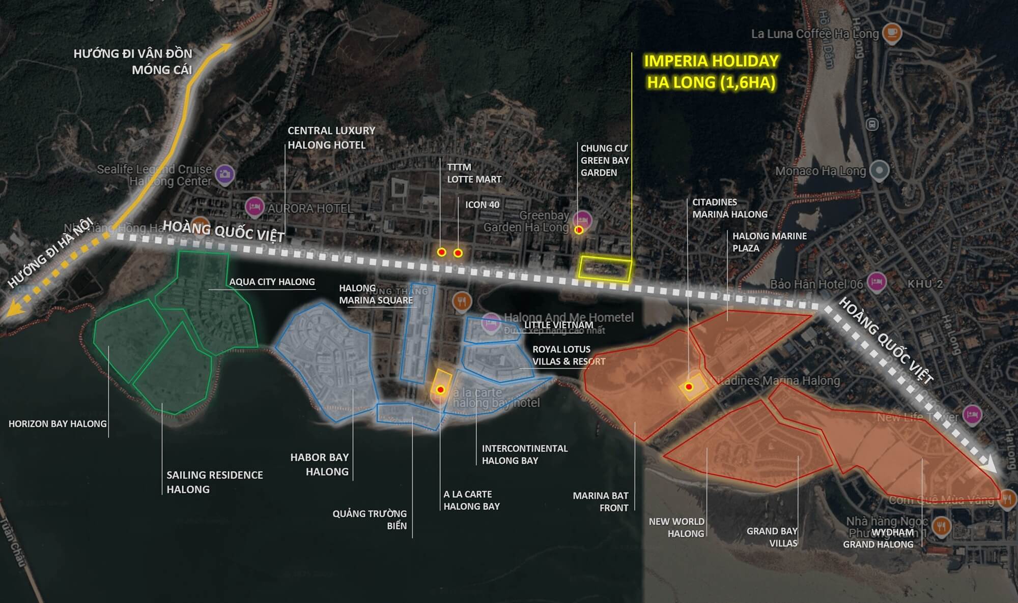vị trí dự án imperia holiday hạ long