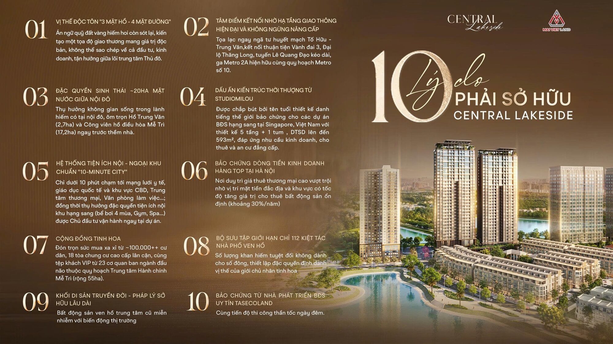 10 lý do nên sở hữu ngay central lakeside trung văn
